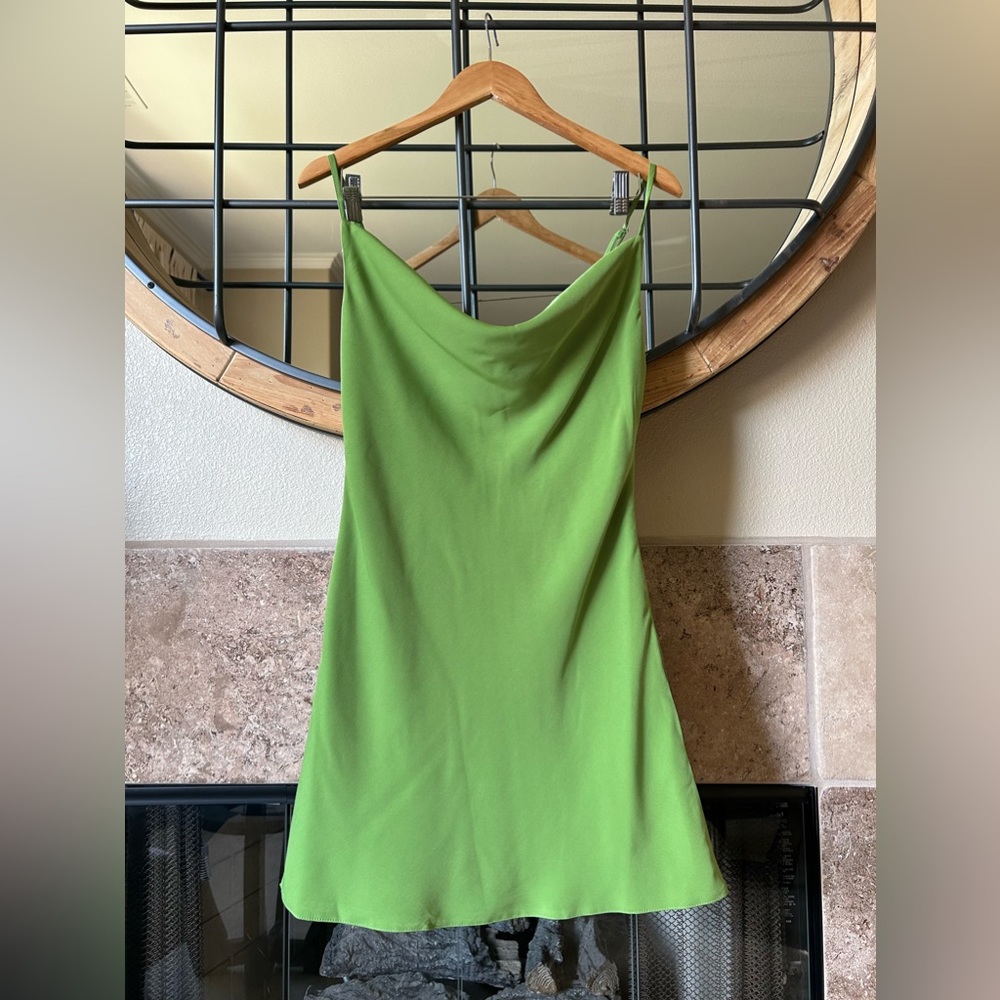 Nasty Gal - Cowl Neck Slip Dress (Green) SIZE 8